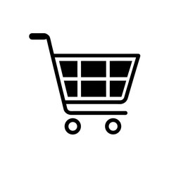 Shopping Cart Icon Vector in Flat and Clean Isolated Style