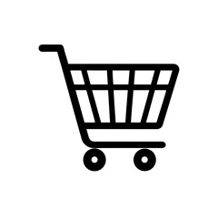 Shopping Cart Icon Vector with Flat and Clean Isolated Look