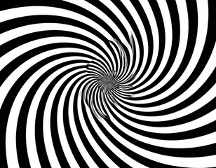 Abstract Black And White Spiral Pattern