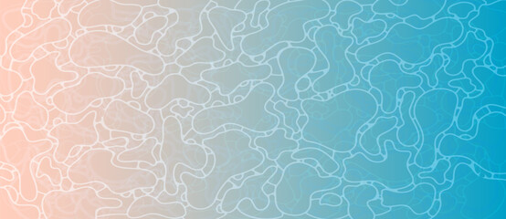 Abstract beach water texture with soft gradient from peach to blue. Organic wavy lines form a seamless pattern. Perfect for summer, nature backgrounds, packaging, or wellness designs.