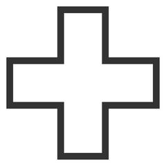 Obraz premium black outline plus icon