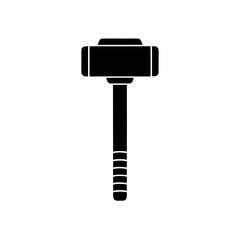 Tent Peg Hammer Icon Vector with Flat and Clean Isolated Look