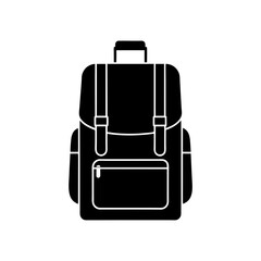 Travel Backpack Icon Vector with Flat and Clean Isolated Look