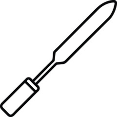 chisel icon line art vector illustration on transparent background