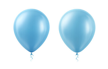 Two balloons isolated on a transparent background