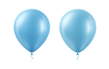 Two balloons isolated on a transparent background