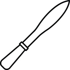 chisel icon line art vector illustration on transparent background