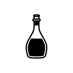 Vinegar Bottle Icon Vector in Flat and Clean Isolated Style