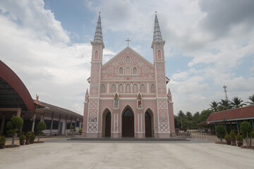 Wat Phra Christ Phra Haruthai ,One of the most beautiful Catholic churches in Thailand.	