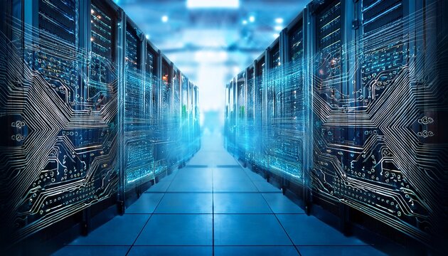 circuit board and data processing over computer servers