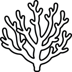 Obraz premium coral reef icon line art vector illustration on transparent background