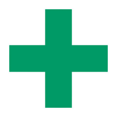 Obraz premium green plus icon