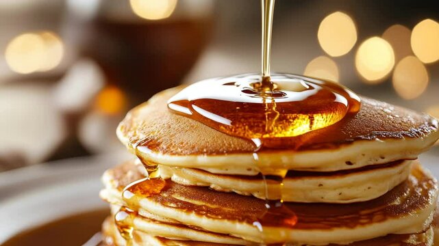 pancakes with honey
