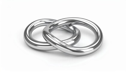 Fototapeta premium Intertwined Silver Rings