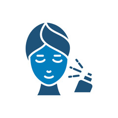 Sunscreen spray icon vector design in trendy style