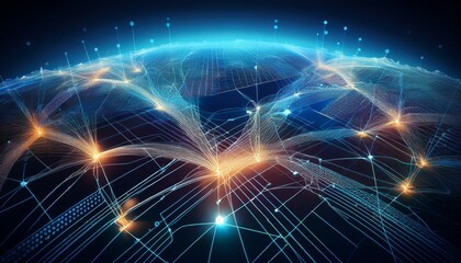 Obraz premium global airline network and connectivity
