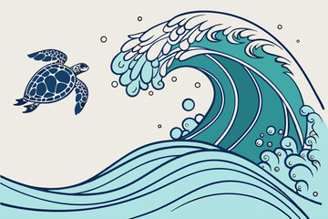 Abstract organic wave with bubble forms vector design