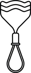 eyelash curler icon line art vector illustration on transparent background