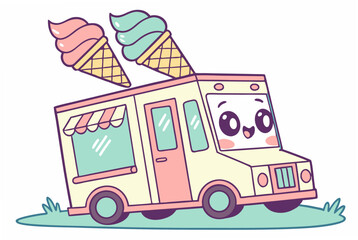 Kawaii breakfast food illustrations winking eggs and more