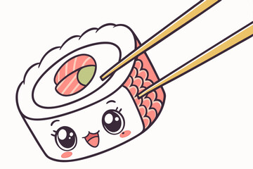 Kawaii giggling apples and other fruits vector illustration