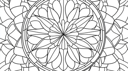 Intricate Mandala Coloring Page (1)