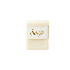 homemade bar of soap isolated