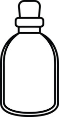 foundation bottle icon line art vector illustration on transparent background