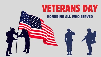 happy, veterans, day, american flag, flag, vietnam, soldier saluting, usa, november 11, american national day, america, veterans day, soldier, vector, united states, us, illustration, military, states