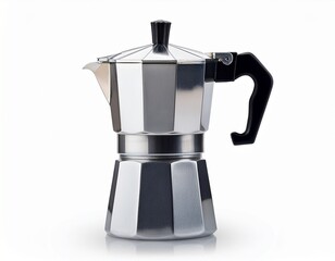 moka pot or moka coffee isolated on white background