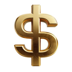 Gold dollar sign symbol