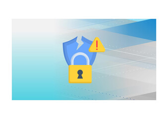 Vector illustration of an abstract background with a security breach