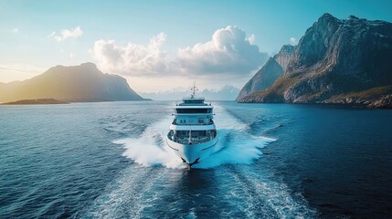 Electric ferry with blue-green energy consumption stats