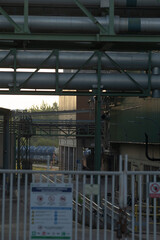 A fence constructed with various materials, prominently displaying a sign that reads safety for all to see and understand its purpose