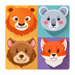 Fototapeta premium Animal Faces