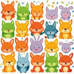 Fototapeta premium Animal Faces