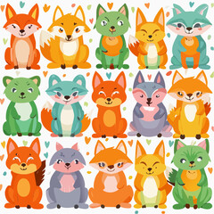 Fototapeta premium Animal Faces