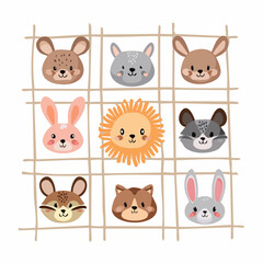 Fototapeta premium Animal Faces