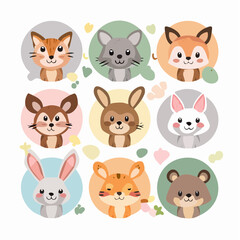 Fototapeta premium Animal Faces