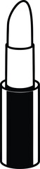 lipstick icon line art vector illustration on transparent background
