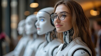 Employee reviews are done by robots reading facial microexpressions.