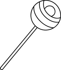 lollipop icon line art vector illustration on transparent background
