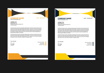 Generic Company Letterhead template design 8.5x11 inches.Letterhead format template, business style letterhead template design( 65)