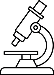 microscope icon line art vector illustration on transparent background
