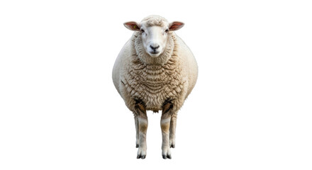 Isolated Facing Sheep