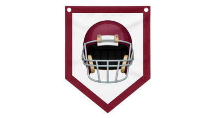 Isolated Football Helmet Pennant