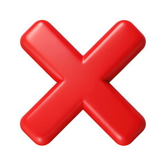 Fototapeta premium Red cross symbol isolated on transparent background