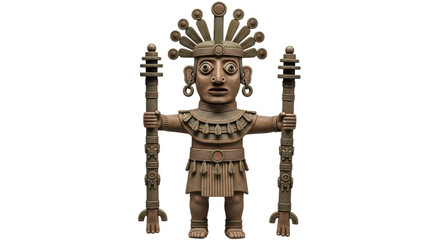 Isolated Toltec Statue