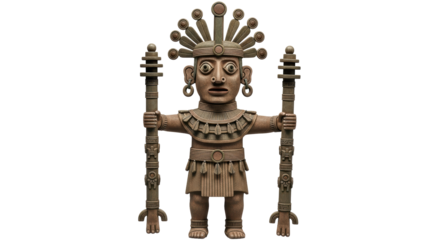 Isolated Toltec Statue