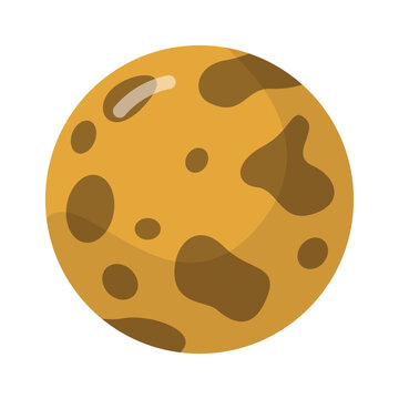 Moon Planet Vector Illustration Space and Astronomy