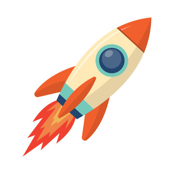 Rocket Ship Vector Illustration Space Launch and Travel